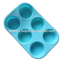 FDA Easy Washing Food Grade Silikon 6Cup Muffin Cupcake Cake Liners Backen Pan Eisform Silikon Flexible Backen Muffin Pan